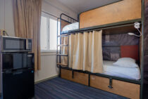Bunk beds at the Rad Hostel in Colorado Spring, CO