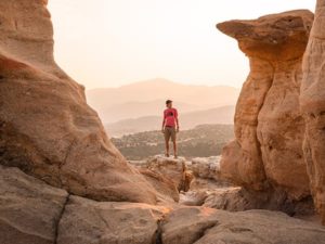 Man hiking in Colorado Springs