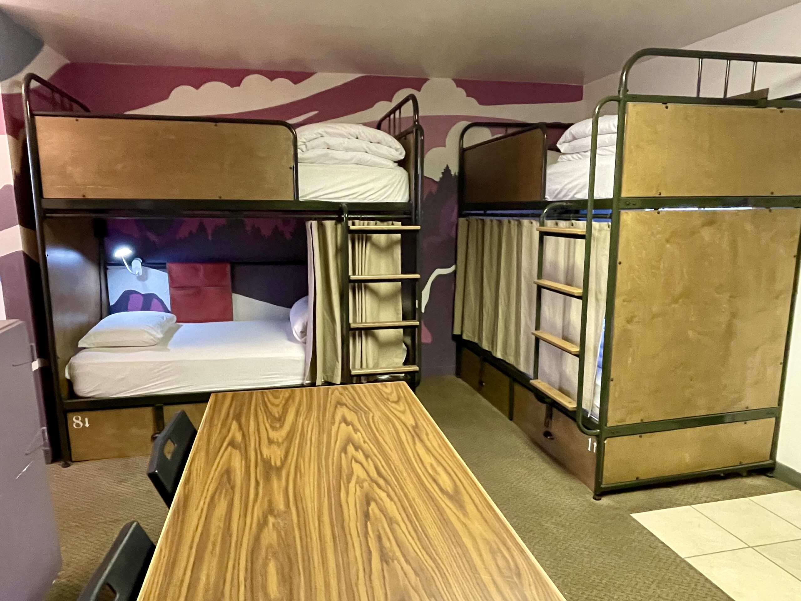 Coed Colorado hostel, with bunk beds in shared space