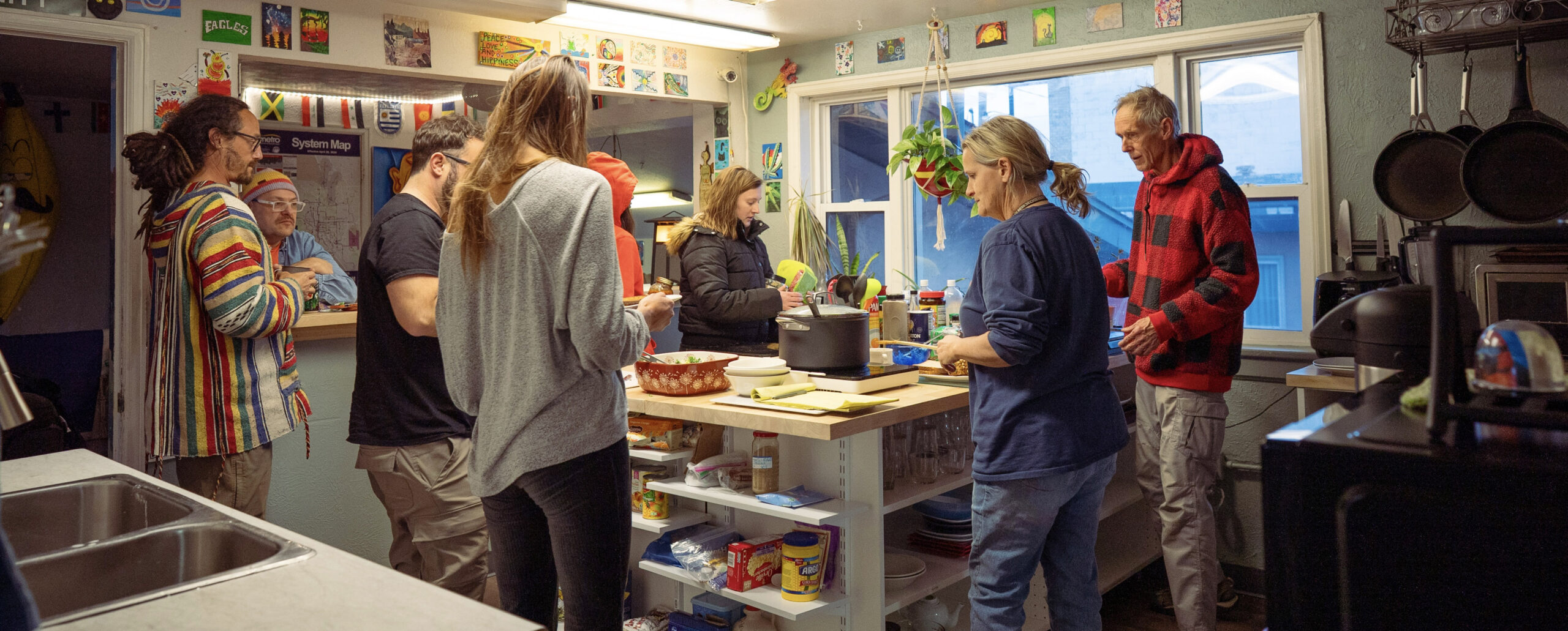 RAD hostel kitchen
