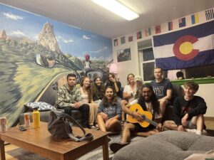 Travellers in the common area